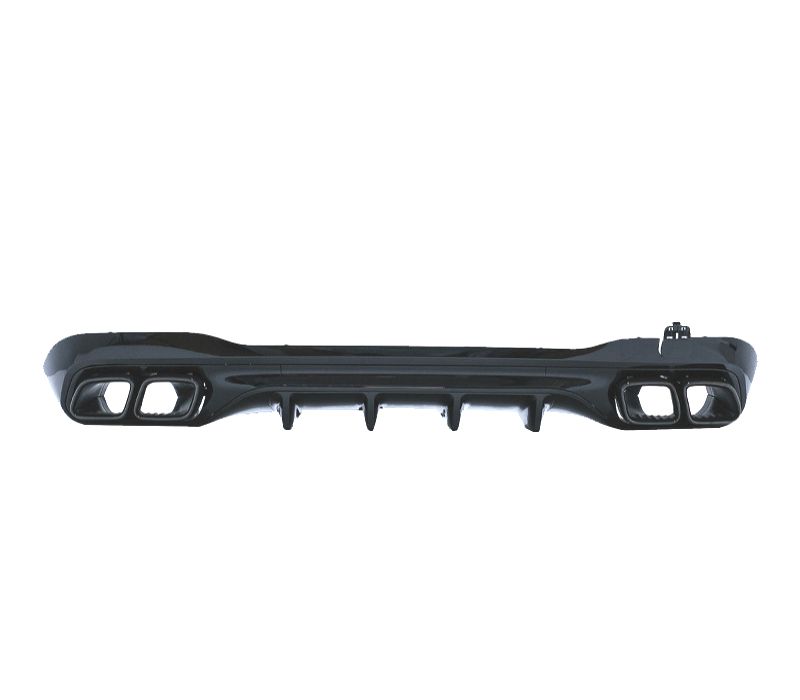 DIFUSOR MERCEDES W206 AMG 21- LOOK C63 + PONTEIRAS DE ESCAPE PRETAS