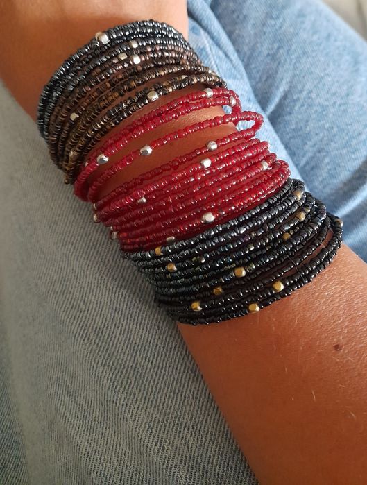 Conjunto de 3 pulseiras de missangas