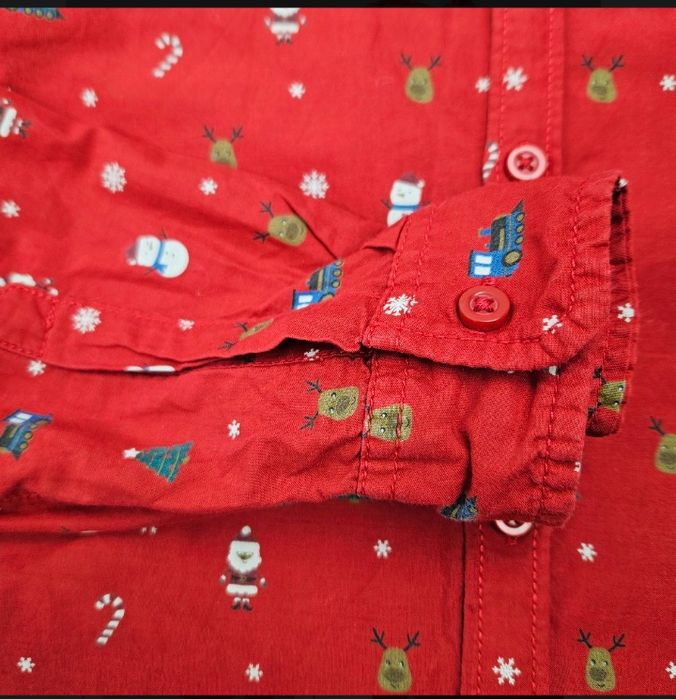 Czerwona koszula Świąteczna H&M