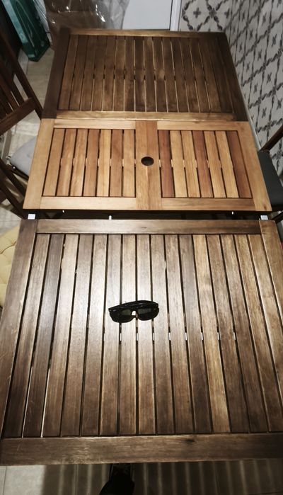 Mesa de Jardim/Varanda Extensível + 4 Cadeiras