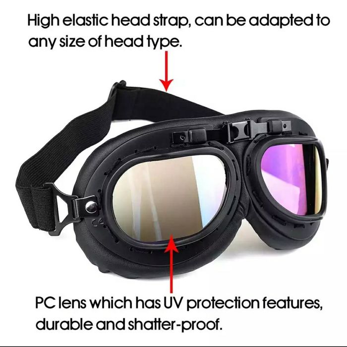 Óculos motard de várias cores