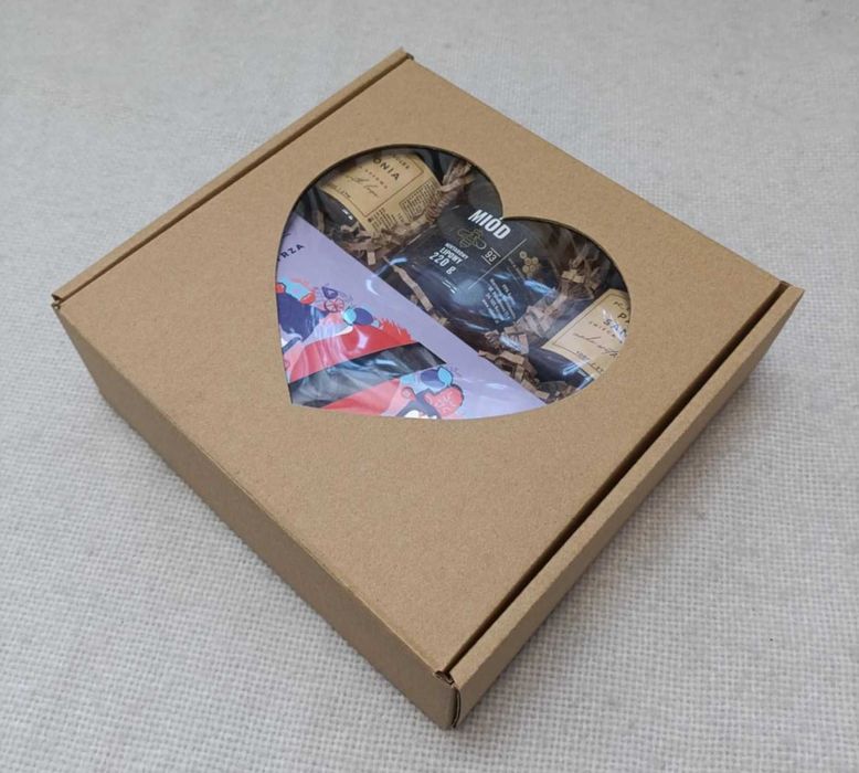 Zestaw Prezentowy 2xŚwieca Sojowa 120+Miód L.220g+Czek. Gorzka SERCE