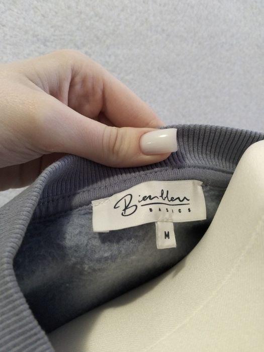 світшот жіночий на флісі, розмір М, сіро-блакитного кольору