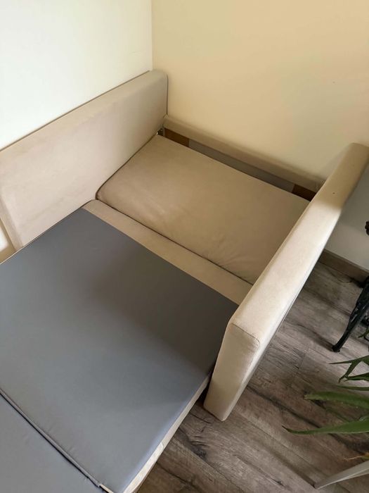 Amerykanka sofa rozkładana beżowa