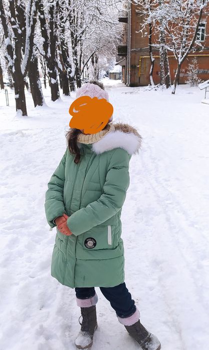 Пальто зимнее детское теплое ф.Anernuo на рост 130 см