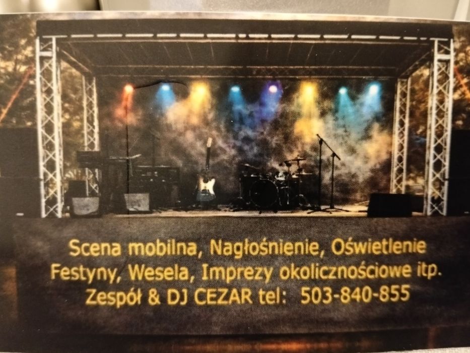 Scena mobilna 6x4  naglośnienie światlo