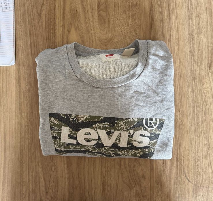 Bluza bawełniana Levi's M szara