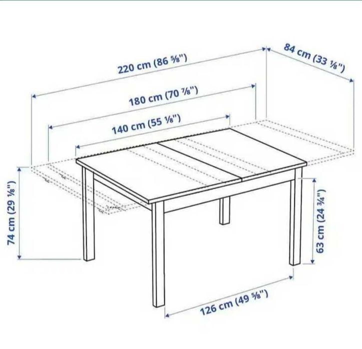 Mesa Extensível IKEA Bjursta 140–180 cm | Elegante e Funcional