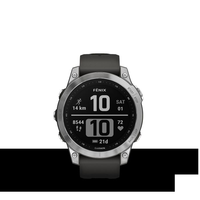SMARTWATHCH GPS GARMIN FENIX 7 PRATEADO E BRACELETE CINZENTA