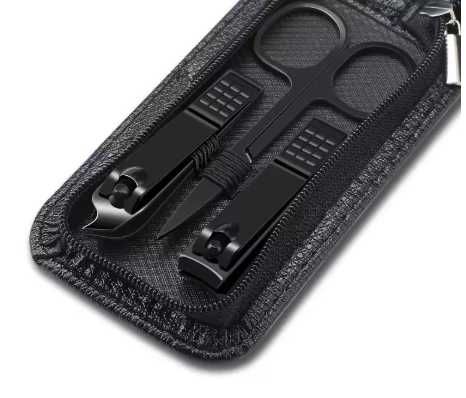 Zestaw do manicure pedicure paznokci przybornik obcinaczki 6w1