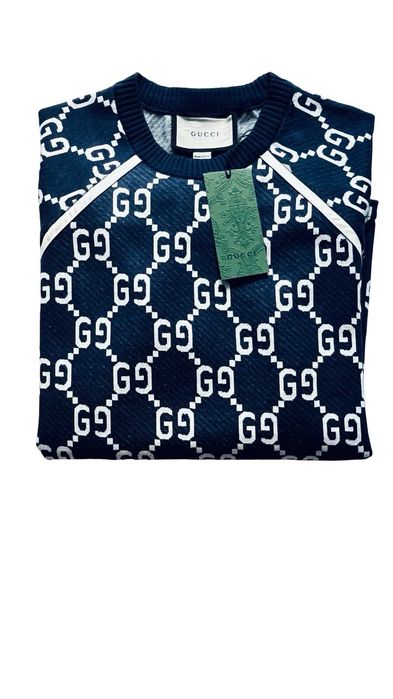 Gucci gruby granatowy t shirt rozm  XL
