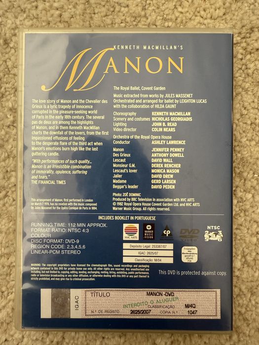 DVD “Manon” - Ballet