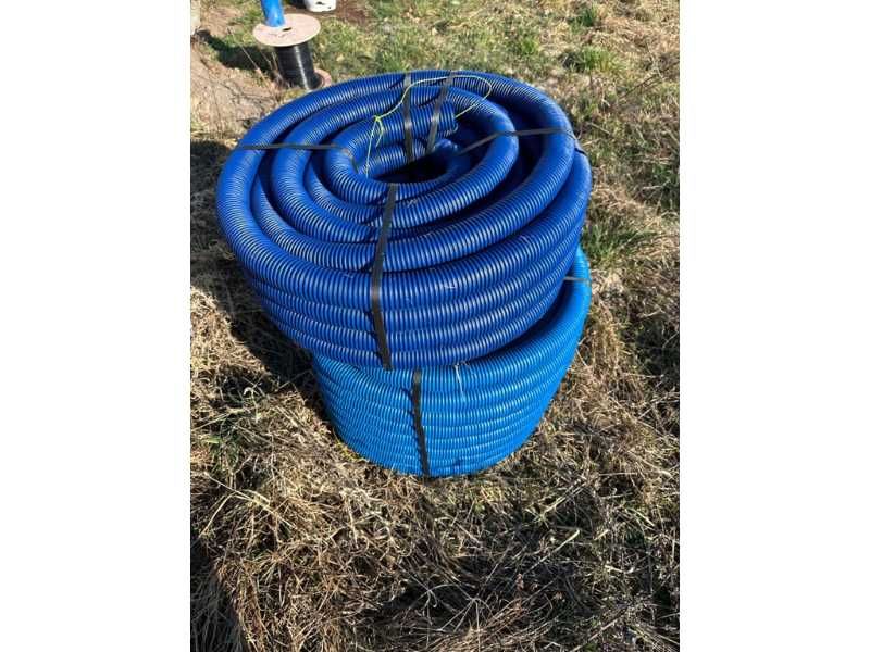 Peszel Rura Karbowana dwuwarstwowa do ziemi Typu AROT 50mm Niebieska 25m
