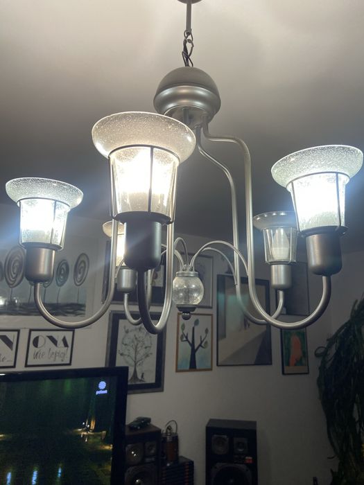 Piekna lampa sufitowa,żyrandol-5 ranienna