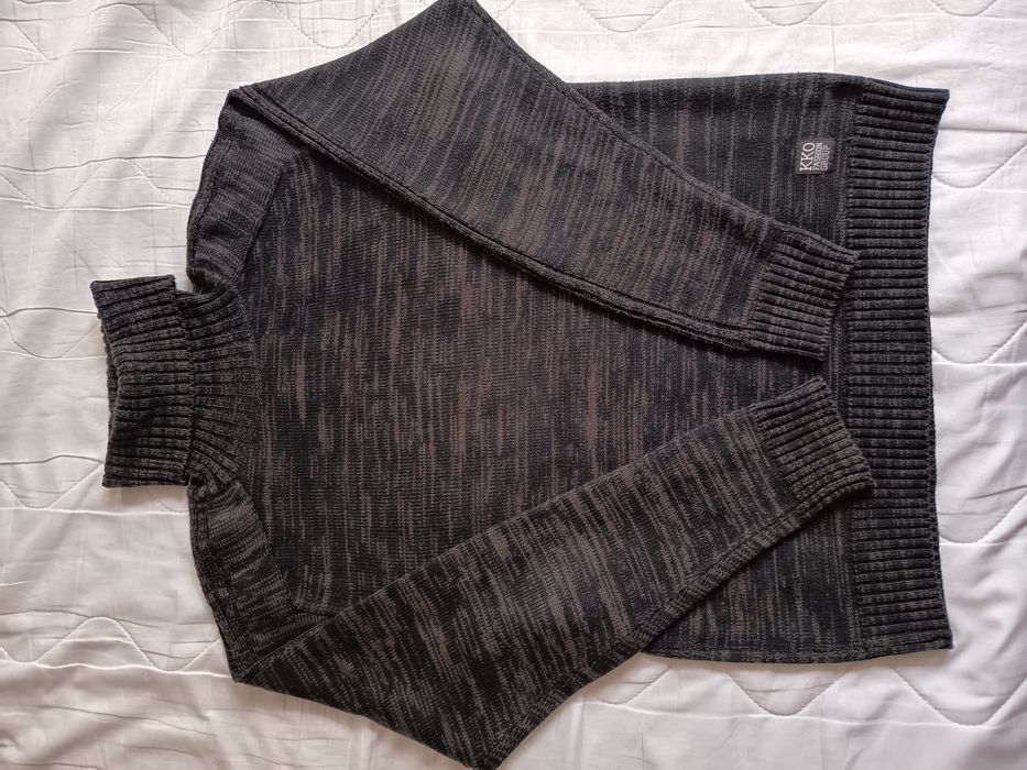 Golf sweter męski ciepły gruby