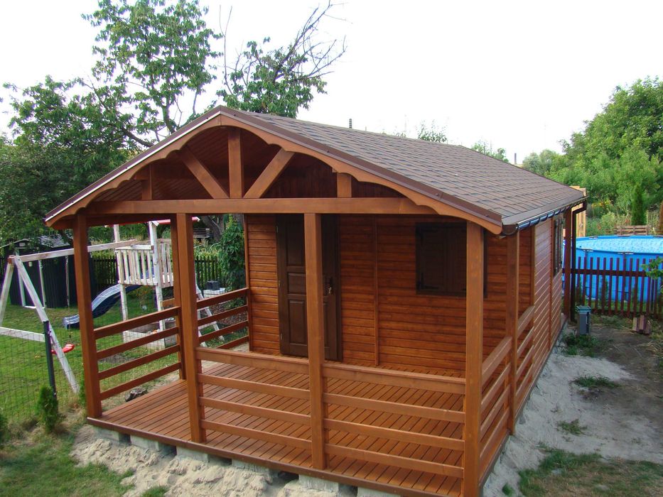 Domek drewniany, ogrodowy, narzędziowy, letniskowy, nowoczesny