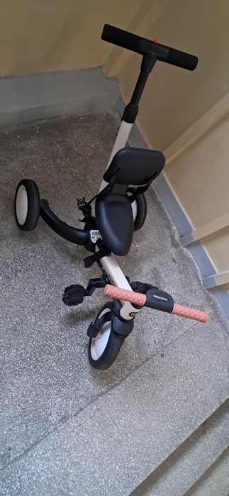 Moovkee Mike 6w1 rowerek jak nowy biegowy trojkołowy z kijem