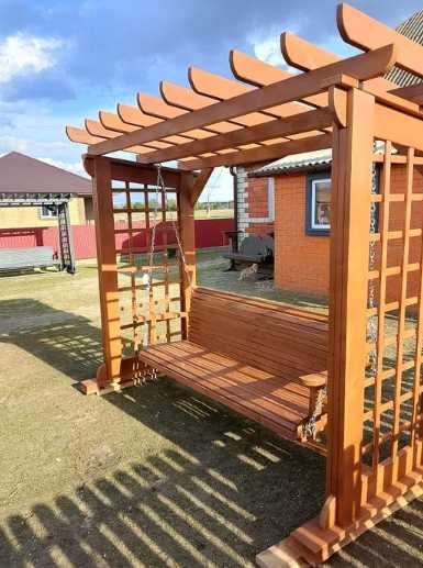 Альтанки, качелі садові в наявності, перголи, меблі садові