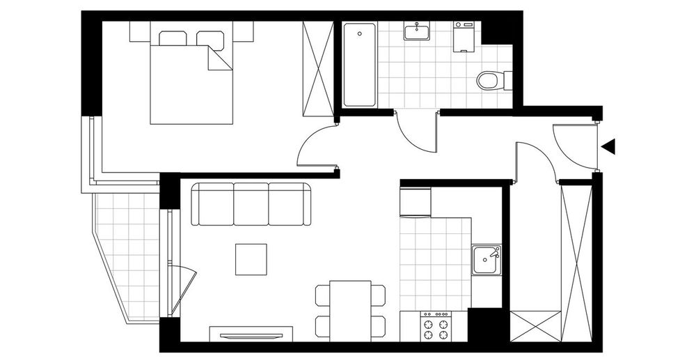 2-pokojowe mieszkanie 47 m² + balkon - Ansicht 3