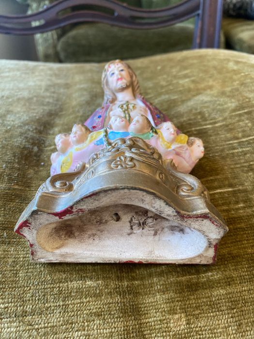 Senhor Santo Cristo Dos Milagres 15 cm Antigo olhos vidro Assinado JR