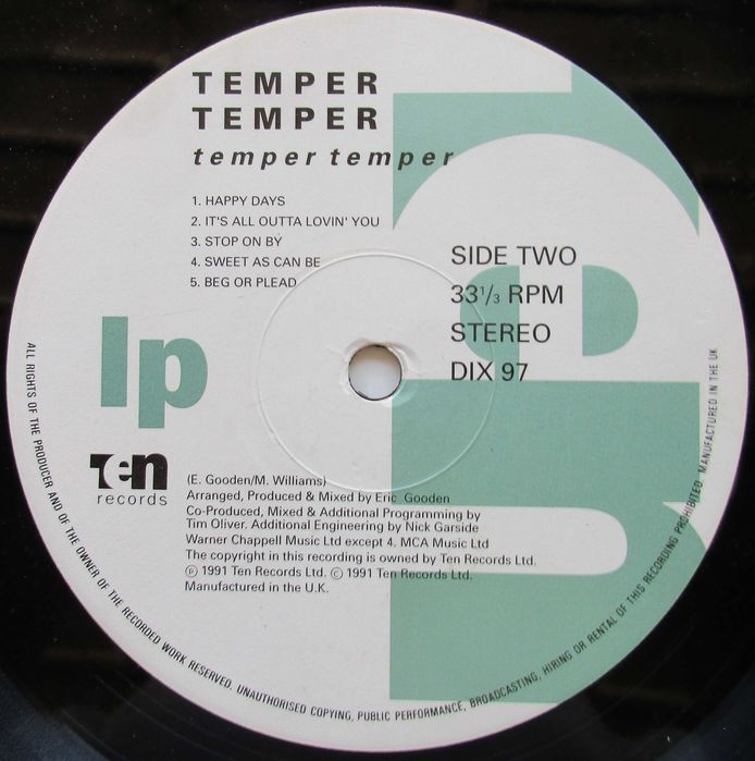 Temper Temper - - - - - Temper Temper - - - - - LP