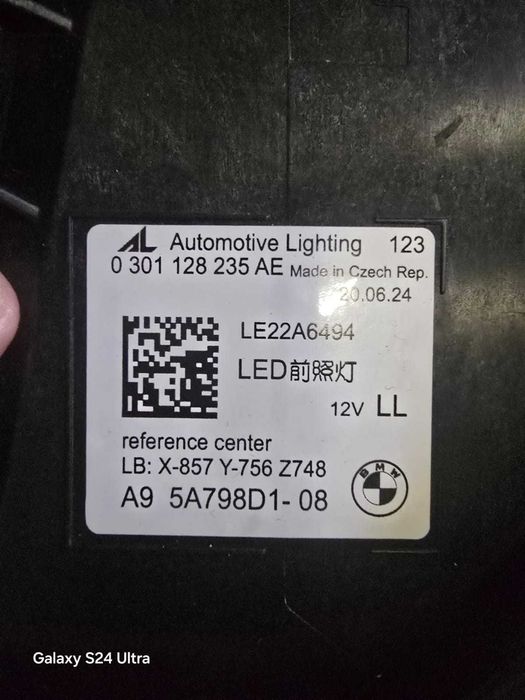 Фара передняя Led BMW БМВ 5 G60 G61 M5 G90 G91 5A798D1 5A798D2 Black