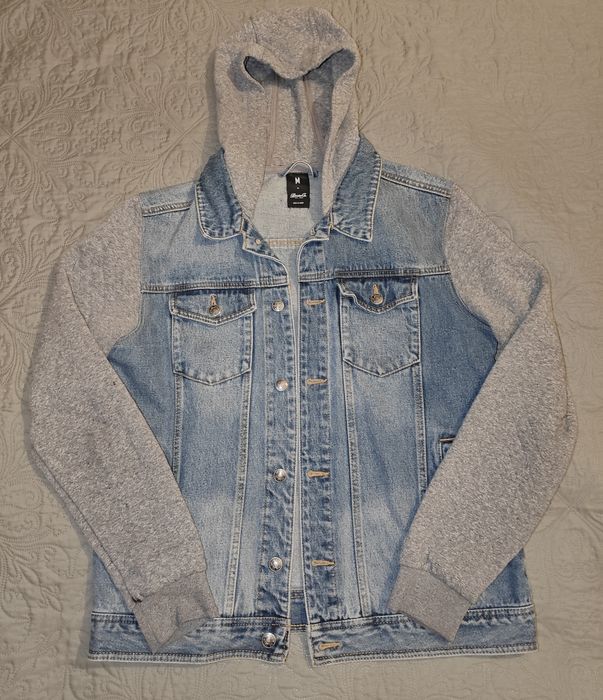 Kurtka kamizelka jeansowa z kapturem jacket Denim Co. Adidas Puma Nike