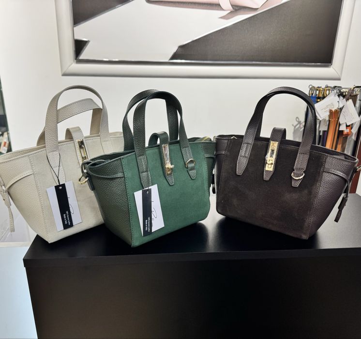 Сумка замшева зелена бордо беж тауп шоколад Італія