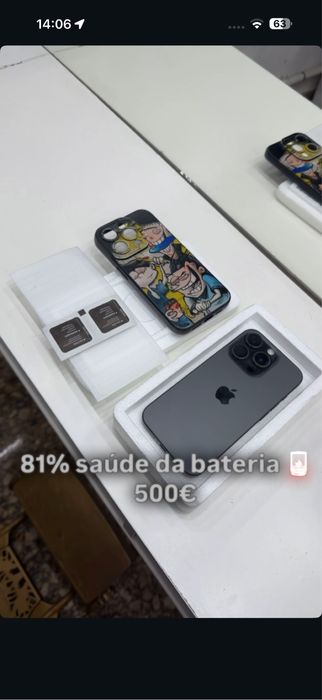 Iphone 15 pro 256gb preto titanium desbloqueado