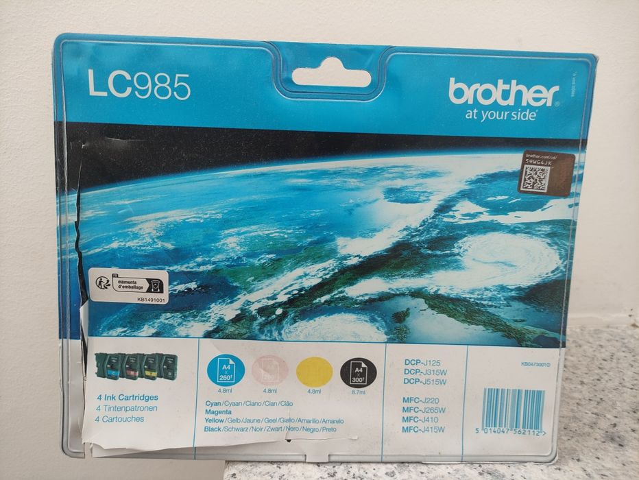 Kit tinteiros cor Brother LC985