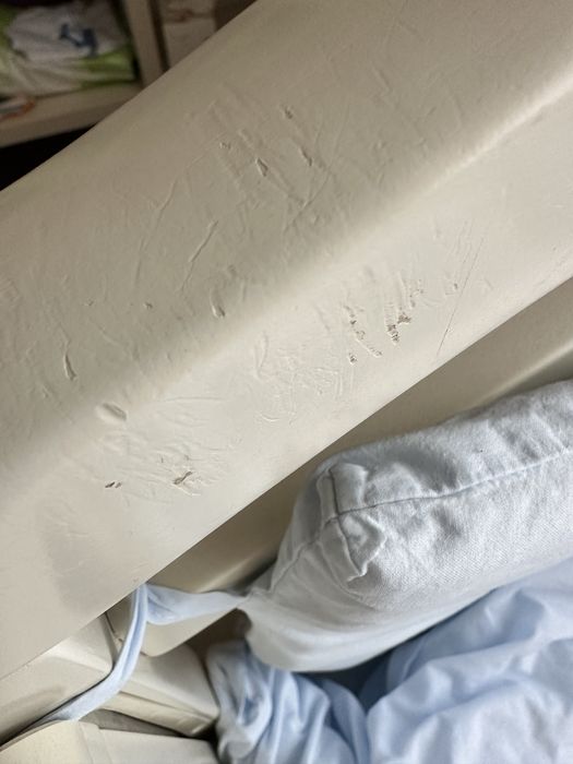 Дитяче ліжко Верес Соня з маятником та шухлядою, матрас та текстиль