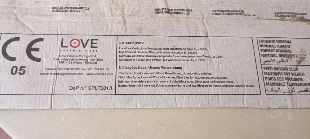 Love Tijoleira de 60,8 por 60,8