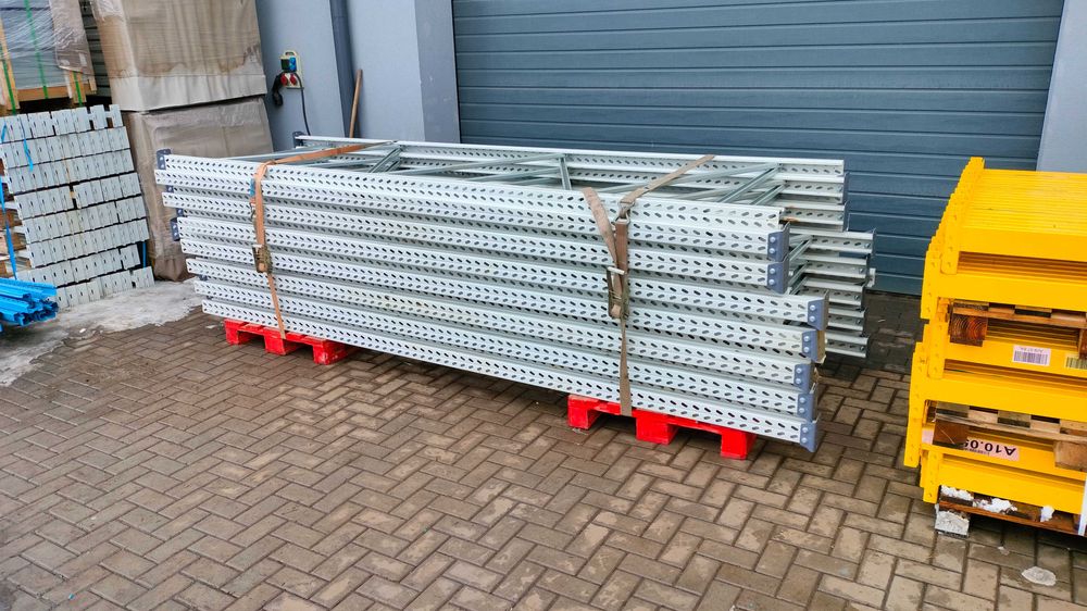 Regały magazynowe paletowe Mago MGL HX przemysłowe trawersy 270cm hala