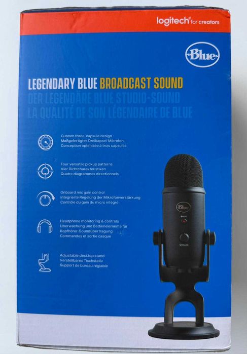 Logitech Blue Yeti USB Condenser Microphone for PC/Mac – Blackout Edition – New!64750637203075122
