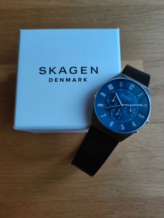 Elegancki zegarek męski Skagen Grenen Chronograph SKW6820, idealny