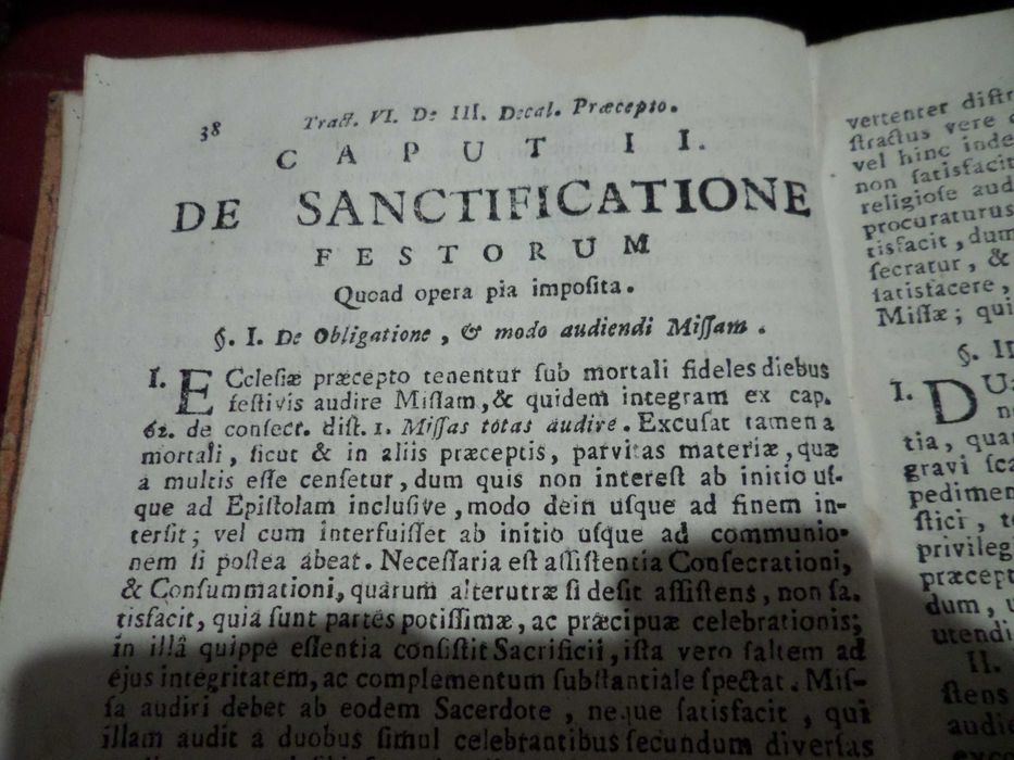 Livro Sec. XVIII  'Theologiae Moralis'  Tomus Secundus