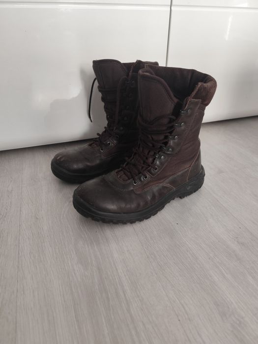 Buty wojskowe taktyczne koszarowe PROTEKTOR GROM Skórzane Brązowe