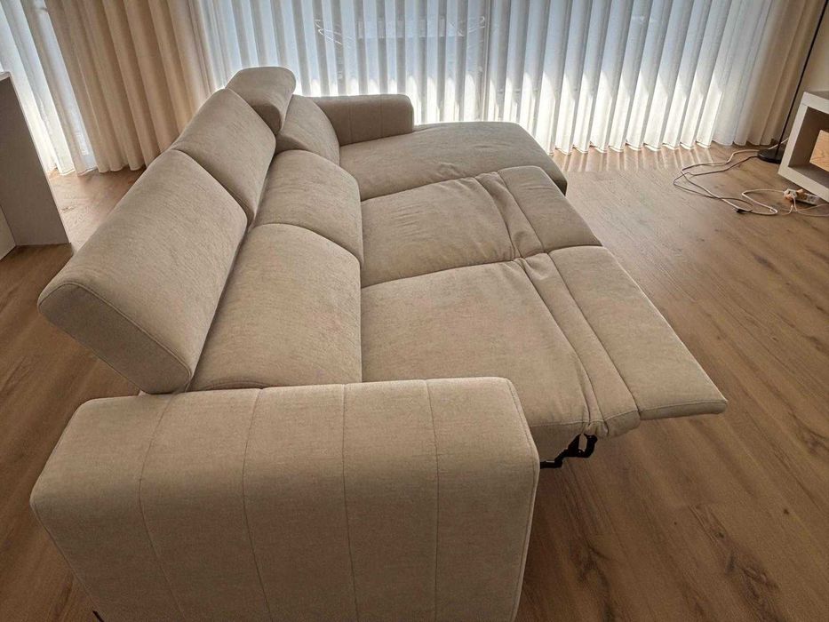 Sofá com Duplo Relax + Chaise Longue Quase Novo