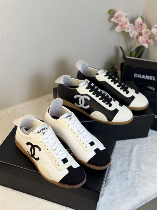 Кеди Chanel 36-40 чорні білі кеди кроссовки