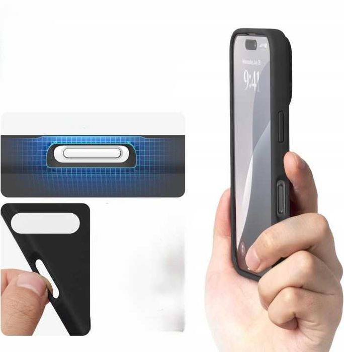 Etui iPhone 16 elago silikonowe czarne slim ochronne