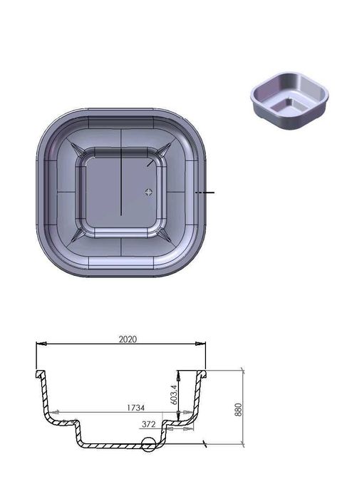 Balia kwadrat basen jacuzzi ogrodowe spa hit bania