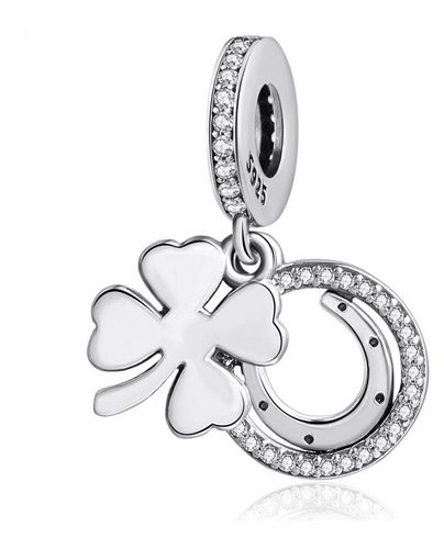 CHARMS zawieszka do bransoletki Pandora BEADS koniczyna podkowa S925