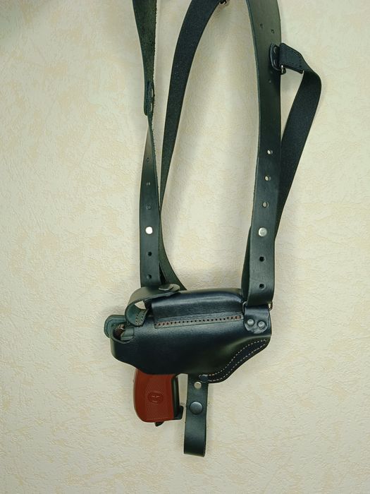 Кобура ПМ оперативна, наплечна шкіряна, правша ,шульга