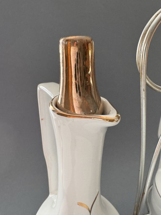 Galheteiro Porcelana pintado Mao