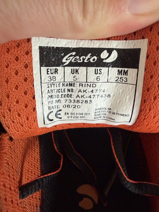Lekkie i wygodne Buty Robocze BHP Gesto Rind S1P   Rozmiar 38