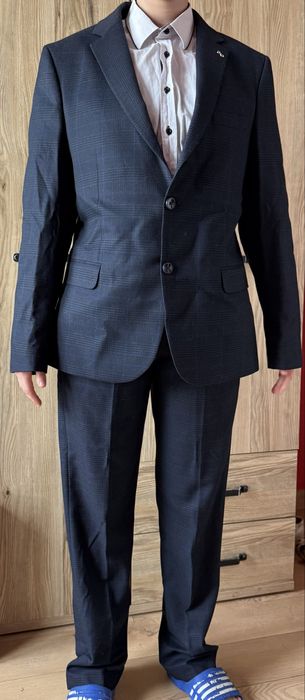 Garnitur męski w kratke