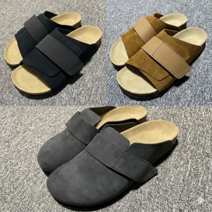Birkenstock Kyoto Suede & Birkenstock Boston Clogs (новые) оригинал  Mужские шлепанцы сандалии Birkenstock Kyoto Boston замшевые клоги