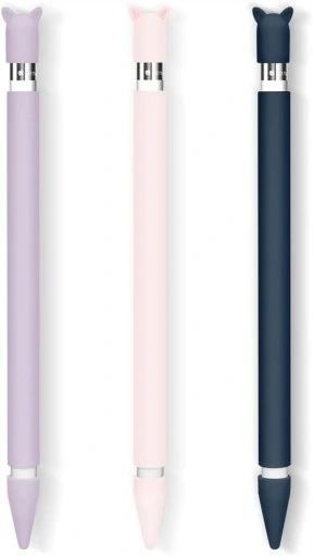 3X Etui Silikonowe Na Apple Pencil Różowy Fiolet Granat