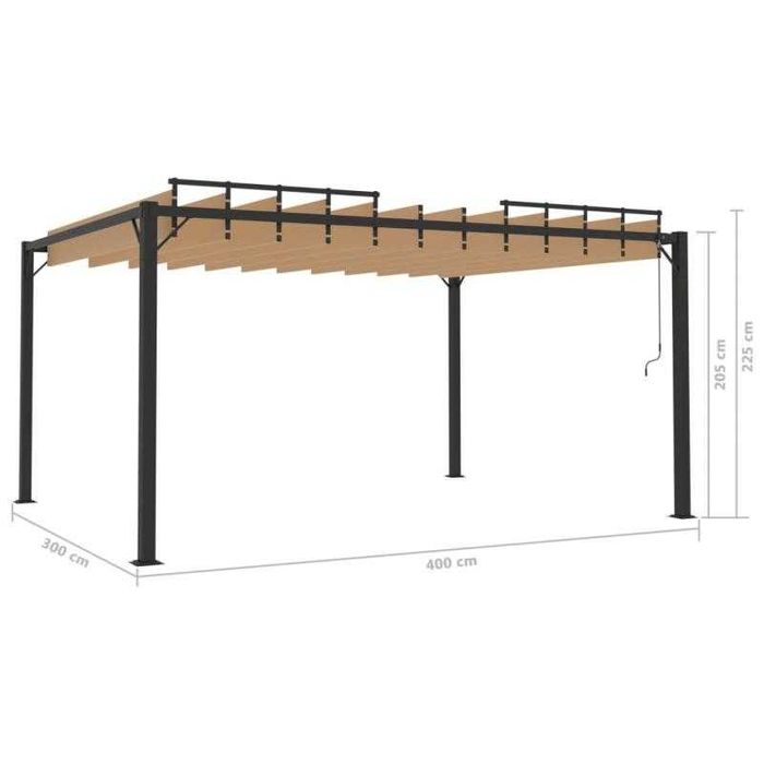 Pérgola com Telhado Persiana 3x4 m