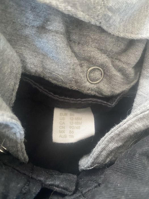 Jeansowa kamizelka z odpinanym kapturem h&m 86